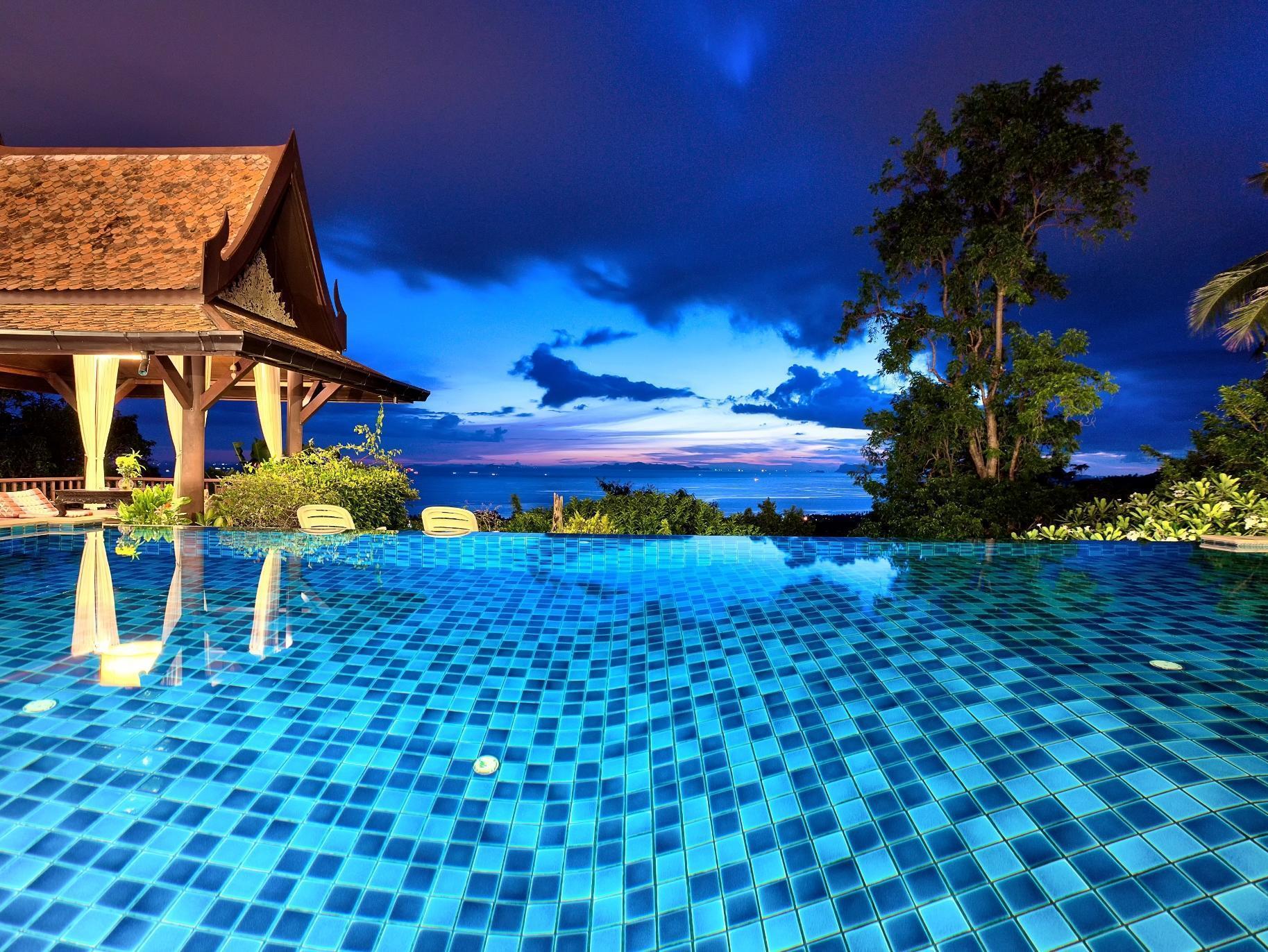 Villa Thai Teak - Panoramic Sea & Sunset Views Ко Самуи Екстериор снимка
